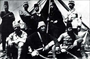 1912 - Kur. Bnb. M. Kemal Derne'de Hilal-i Ahmer çadırının önünde mücahit arkadaşları ve sağlık görevlileriyle